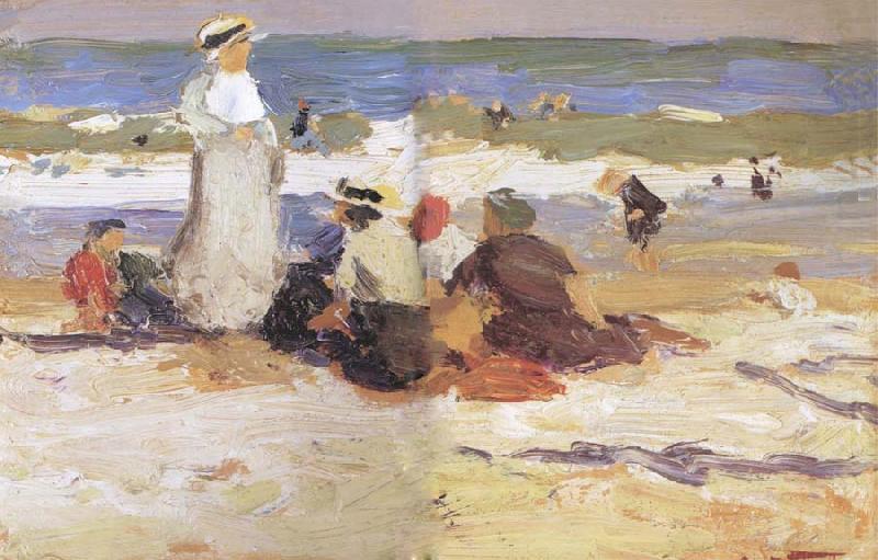 Edward Henry Potthast Prints At the beach china oil painting image